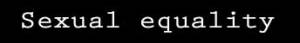 Sexual-equality
