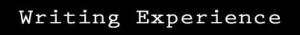Writing-Experience